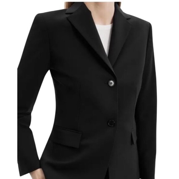 Theory Carissa Black Classic Suit – Tailored Slim Fit Size 2 New With Tags - Picture 2 of 12